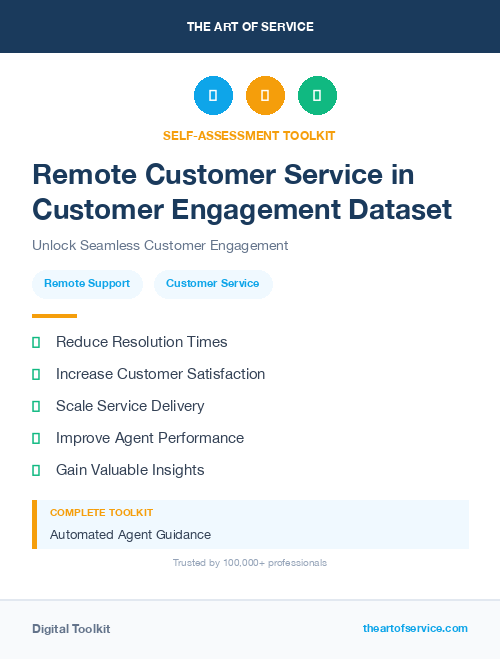 Remote Customer Service in Customer Engagement Dataset