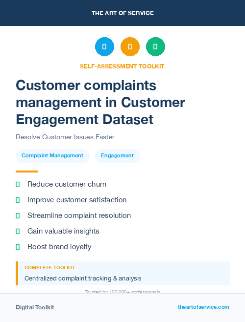 Customer complaints management in Customer Engagement Dataset