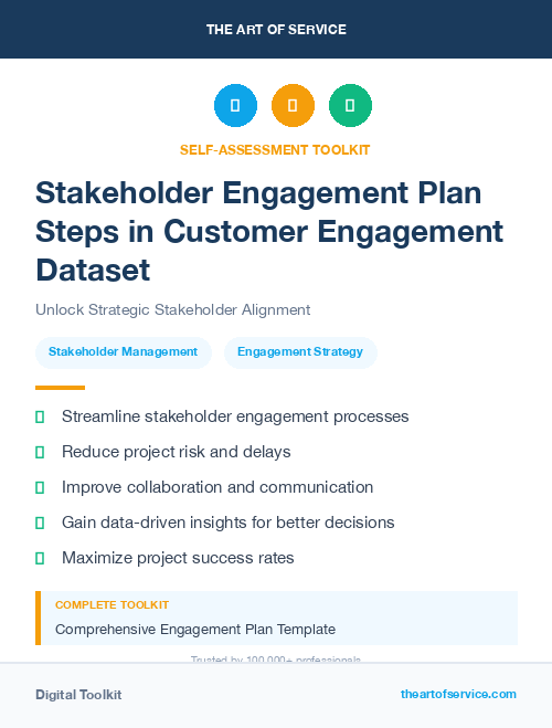Stakeholder Engagement Plan Steps in Customer Engagement Dataset