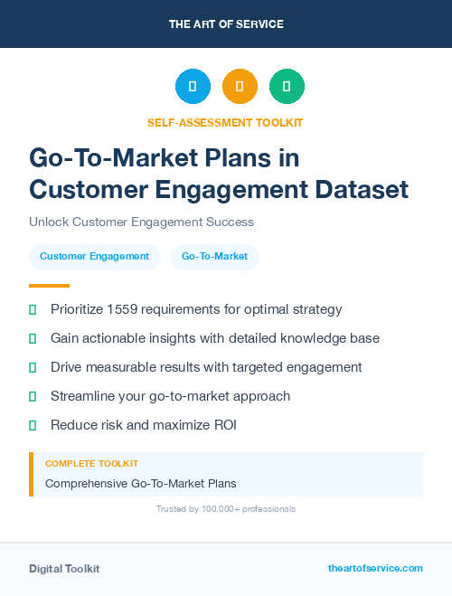 Go-To-Market Plans in Customer Engagement Dataset