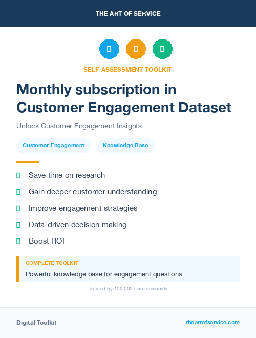 Monthly subscription in Customer Engagement Dataset