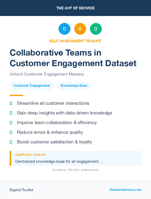 Collaborative Teams in Customer Engagement Dataset