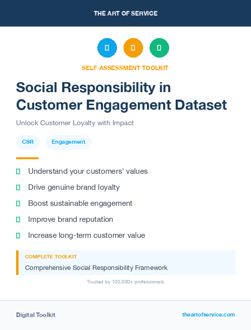 Social Responsibility in Customer Engagement Dataset