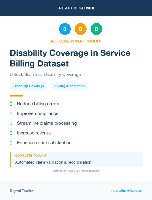 Disability Coverage in Service Billing Dataset