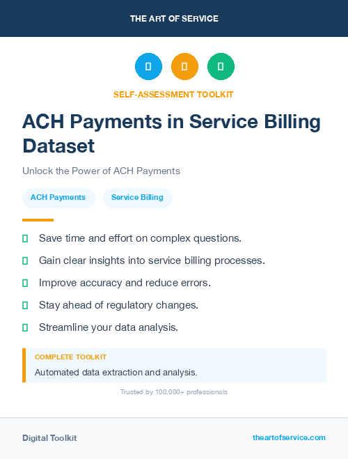 ACH Payments in Service Billing Dataset