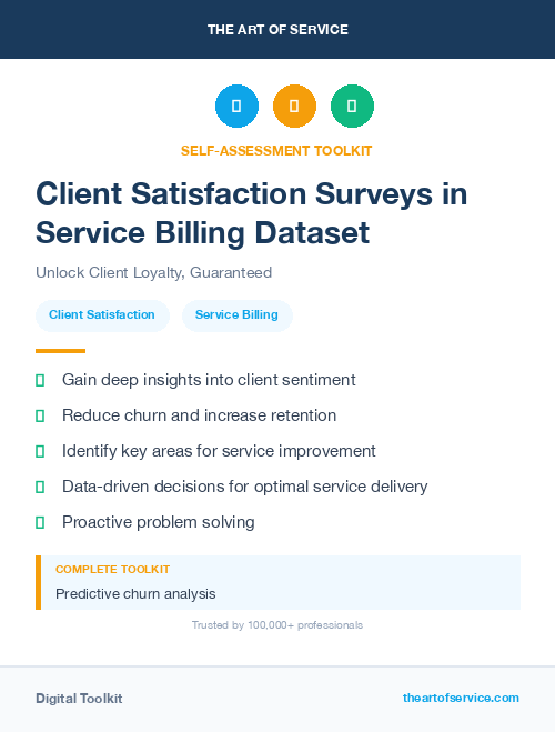 Client Satisfaction Surveys in Service Billing Dataset