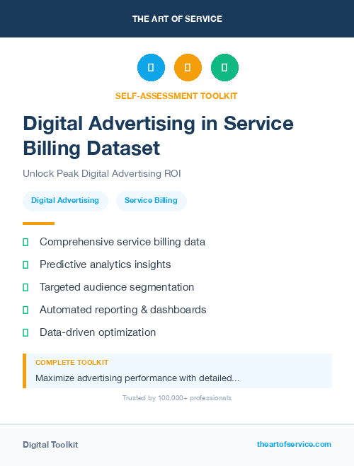 Digital Advertising in Service Billing Dataset