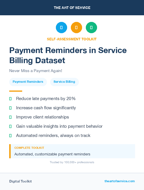 Payment Reminders in Service Billing Dataset