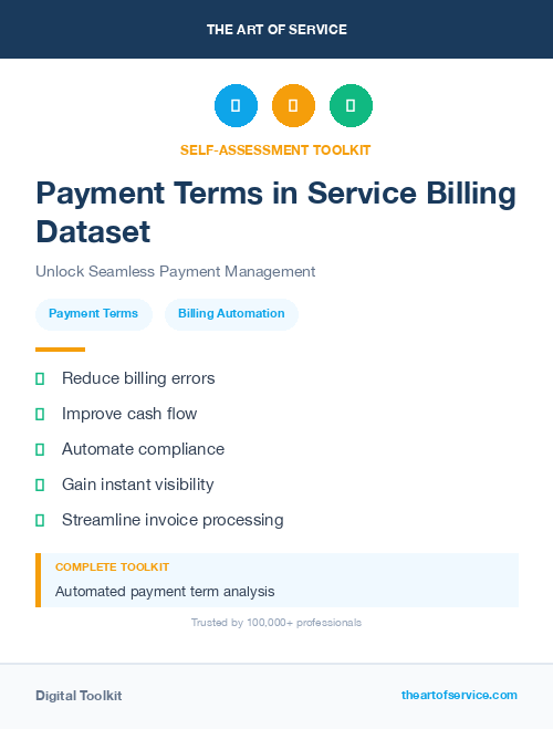 Payment Terms in Service Billing Dataset