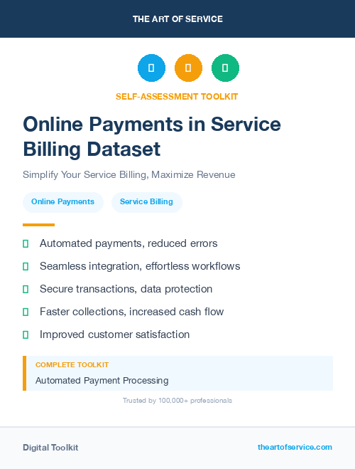 Online Payments in Service Billing Dataset