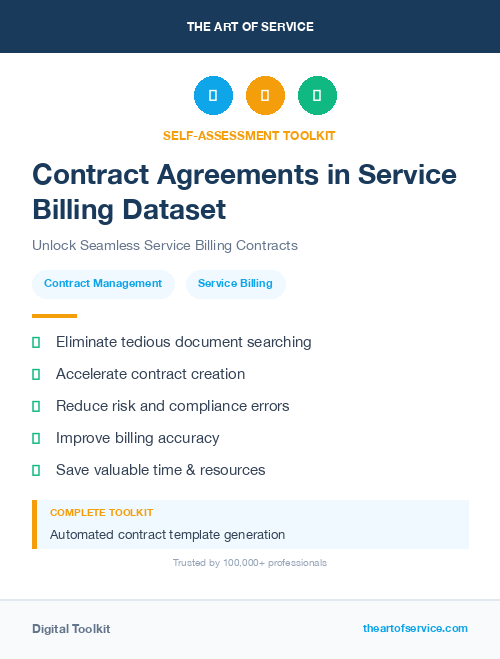 Contract Agreements in Service Billing Dataset