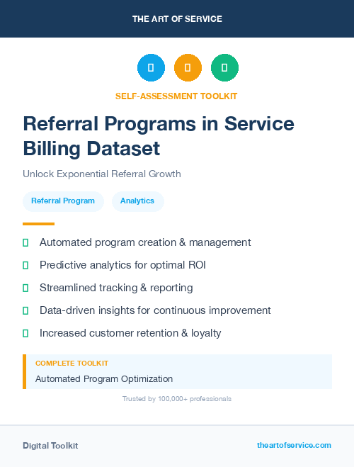Referral Programs in Service Billing Dataset