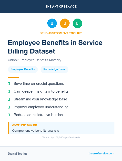 Employee Benefits in Service Billing Dataset