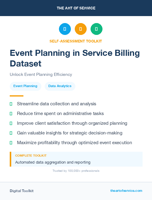 Event Planning in Service Billing Dataset
