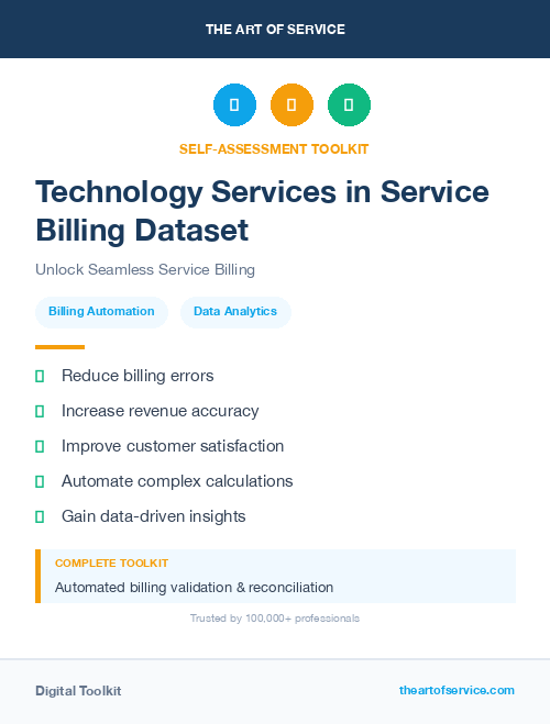 Technology Services in Service Billing Dataset