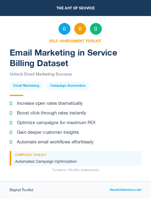 Email Marketing in Service Billing Dataset