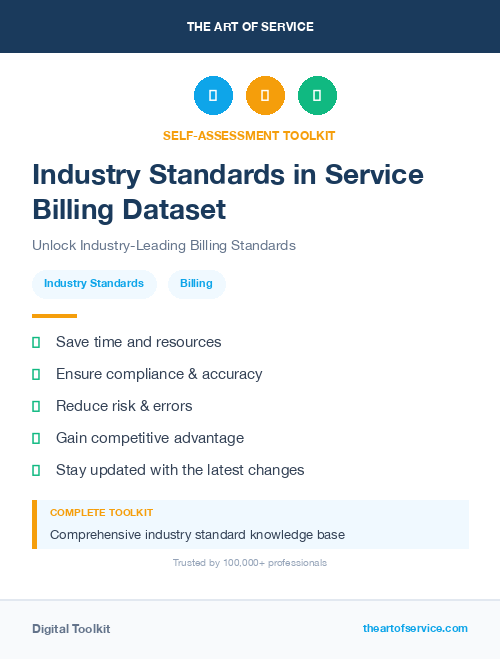 Industry Standards in Service Billing Dataset