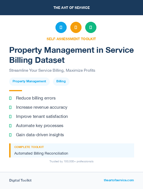 Property Management in Service Billing Dataset