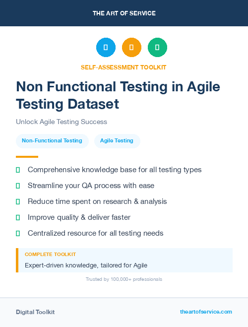 Non Functional Testing in Agile Testing Dataset