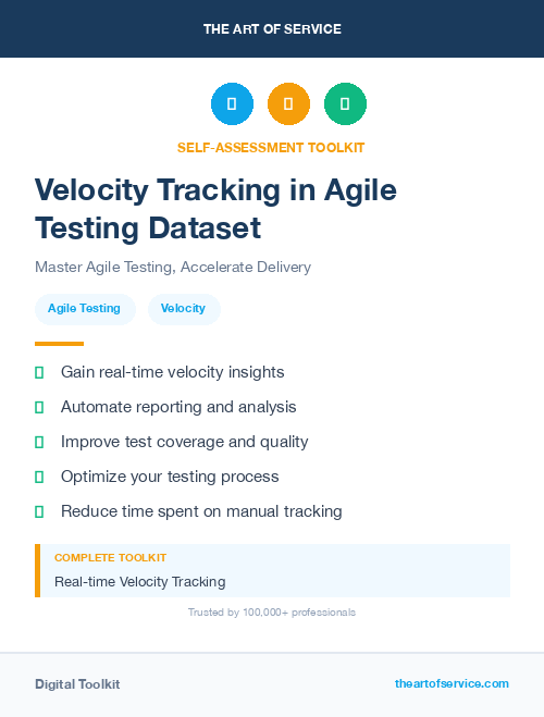 Velocity Tracking in Agile Testing Dataset