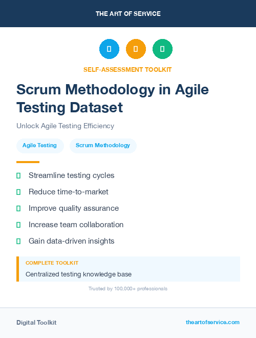 Scrum Methodology in Agile Testing Dataset