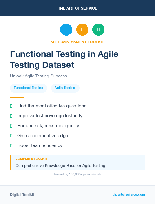Functional Testing in Agile Testing Dataset