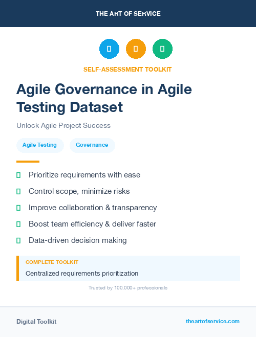 Agile Governance in Agile Testing Dataset