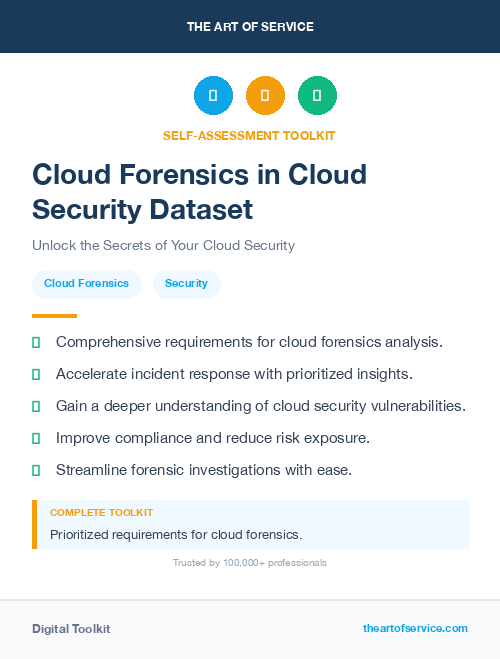 Cloud Forensics in Cloud Security Dataset