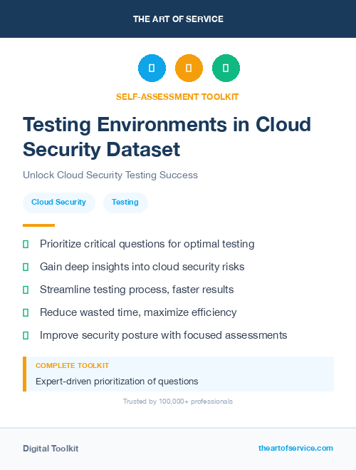 Testing Environments in Cloud Security Dataset