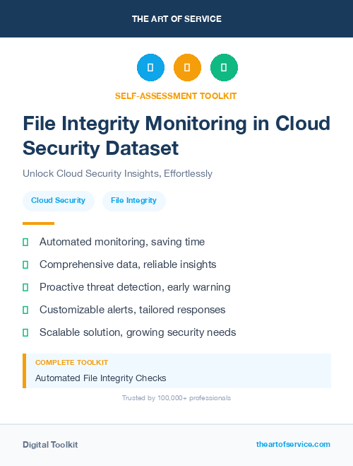 File Integrity Monitoring in Cloud Security Dataset