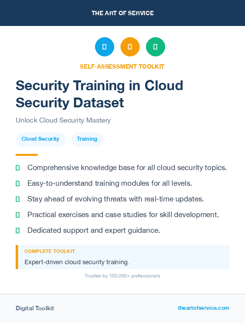 Security Training in Cloud Security Dataset