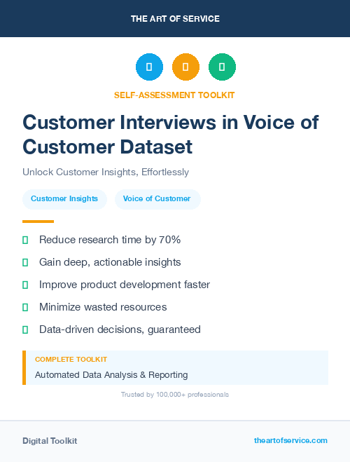 Customer Interviews in Voice of Customer Dataset