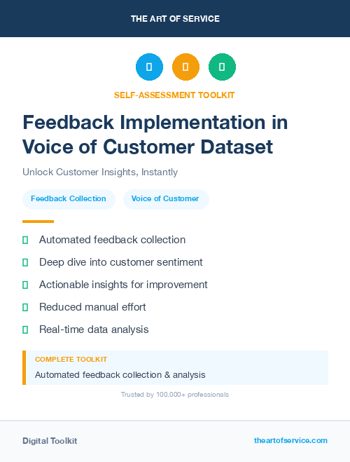 Feedback Implementation in Voice of Customer Dataset