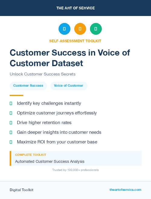 Customer Success in Voice of Customer Dataset