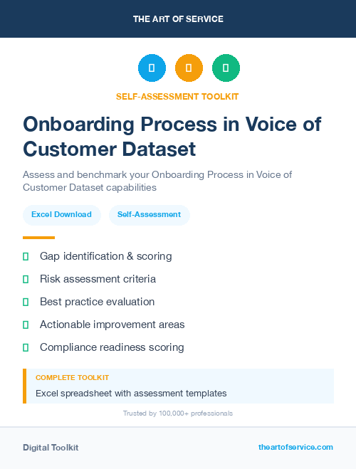 Onboarding Process in Voice of Customer Dataset