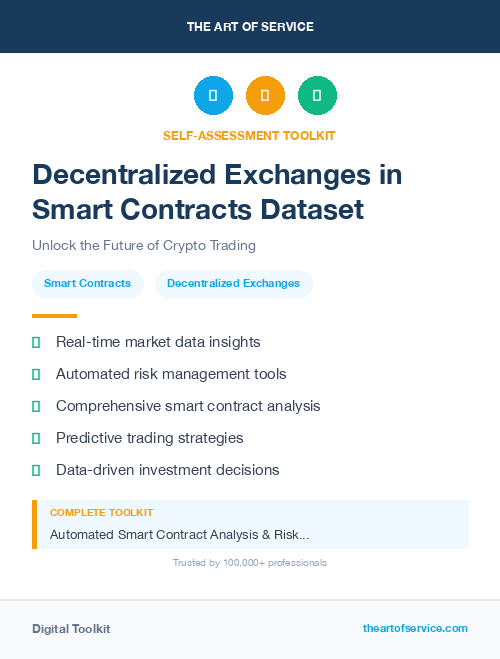 Decentralized Exchanges in Smart Contracts Dataset