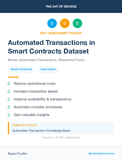 Automated Transactions in Smart Contracts Dataset