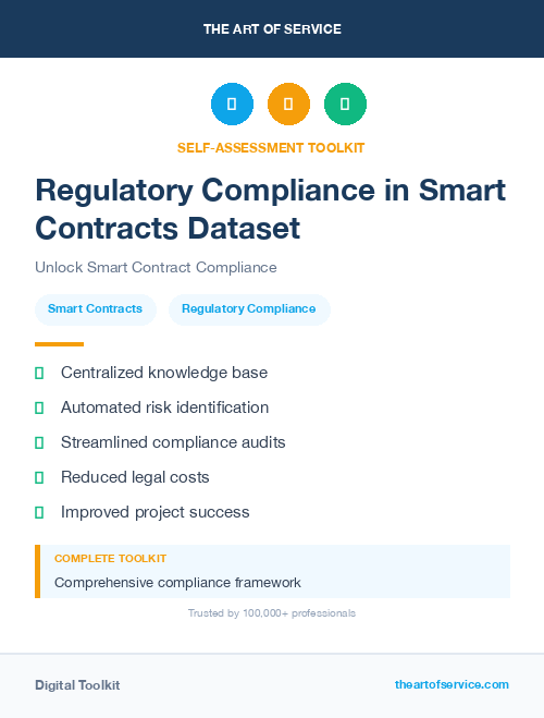 Regulatory Compliance in Smart Contracts Dataset