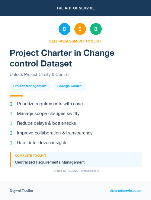 Project Charter in Change control Dataset