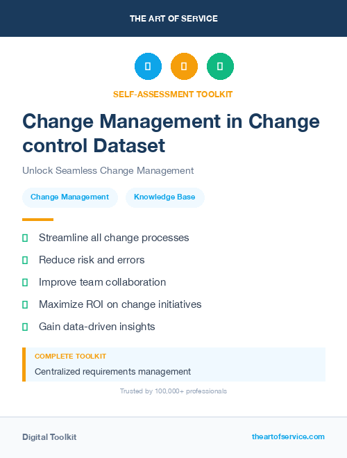 Change Management in Change control Dataset