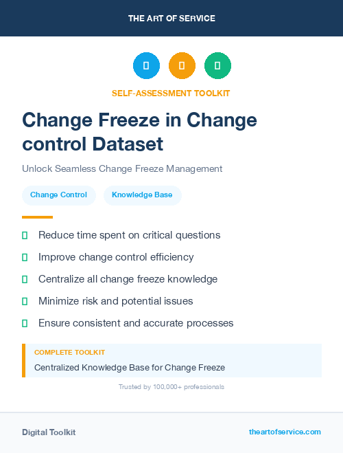 Change Freeze in Change control Dataset