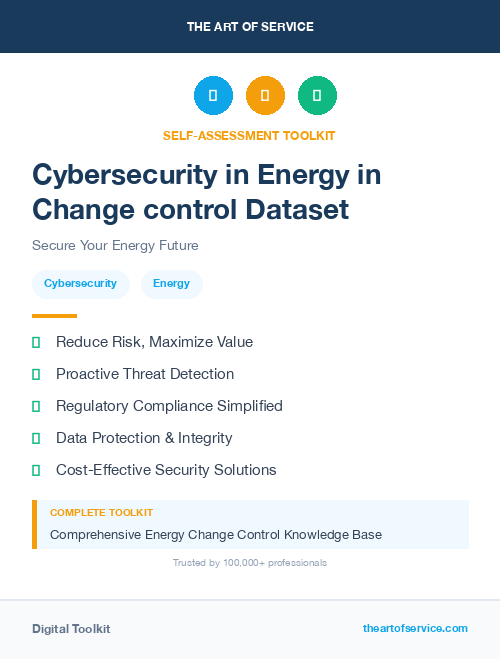 Cybersecurity in Energy in Change control Dataset