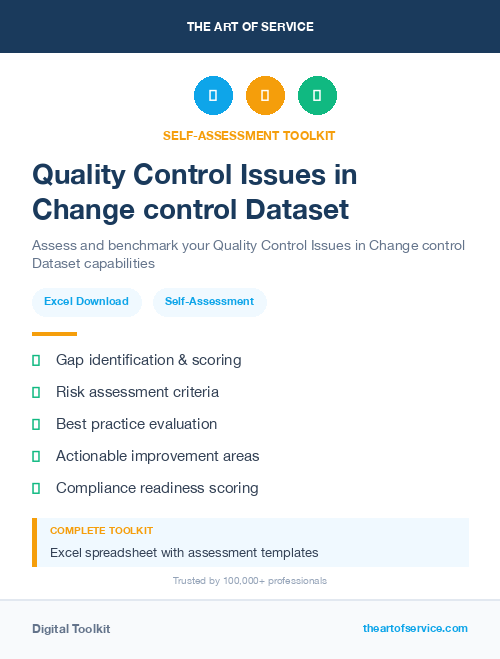 Quality Control Issues in Change control Dataset