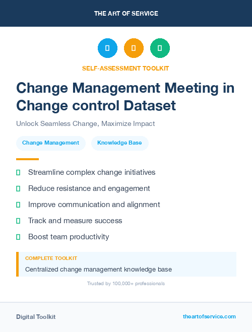 Change Management Meeting in Change control Dataset