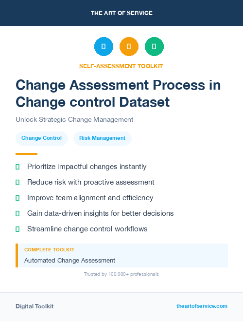 Change Assessment Process in Change control Dataset