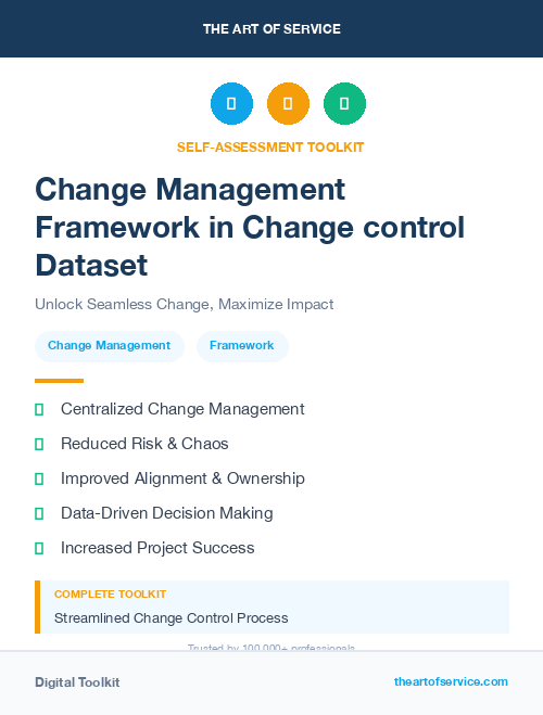 Change Management Framework in Change control Dataset
