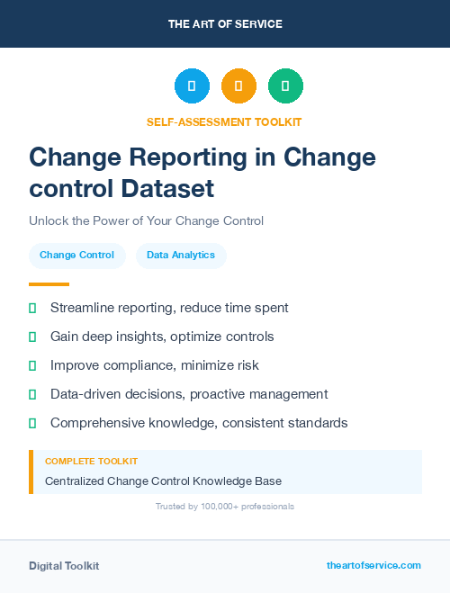 Change Reporting in Change control Dataset