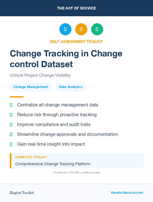 Change Tracking in Change control Dataset