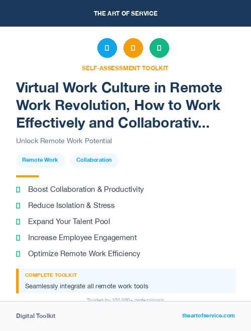 Virtual Work Culture in Remote Work Revolution, How to Work Effectively and Collaboratively from Anywhere Dataset