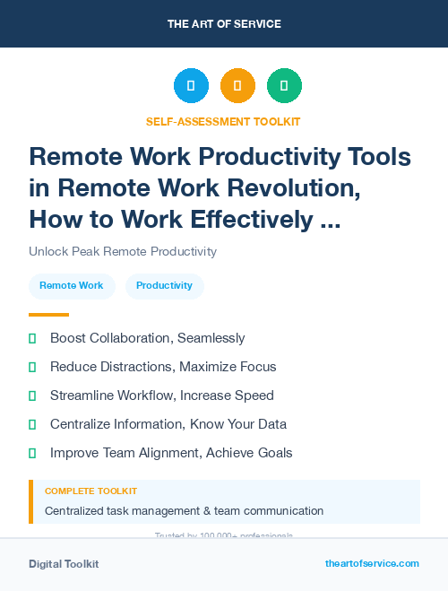 Remote Work Productivity Tools in Remote Work Revolution, How to Work Effectively and Collaboratively from Anywhere Dataset